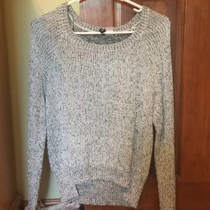 H&M Metallic Silver Glittery Knitted Sweater
